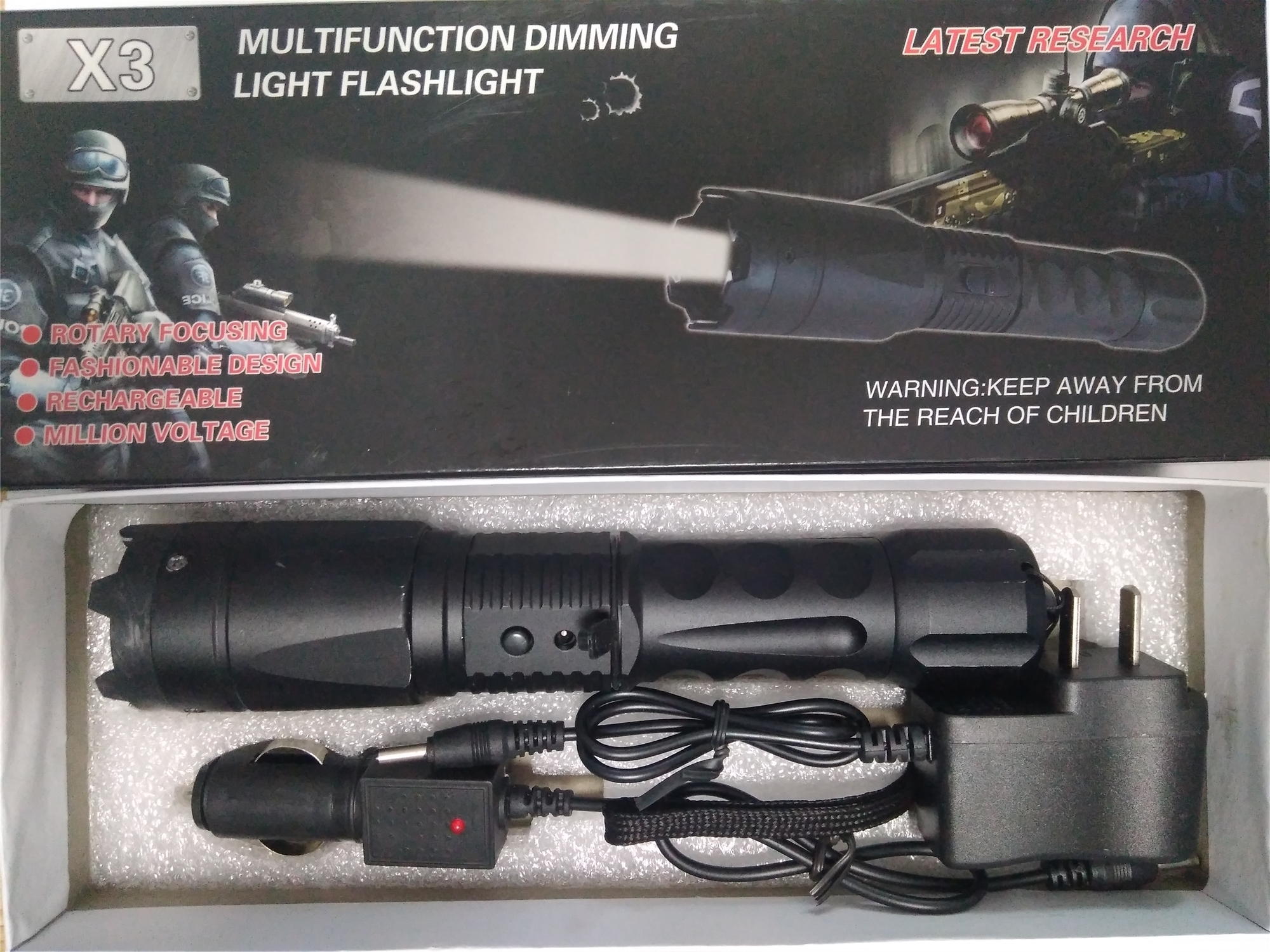 黑鷹X3高壓防身電擊棍 黑鷹X3高壓防身電擊棍